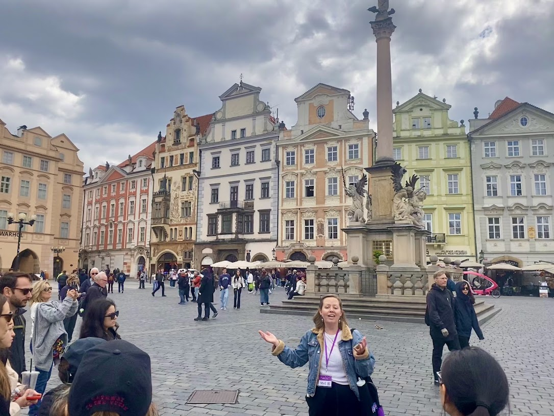 Old Town Prague rooftops and historic streets